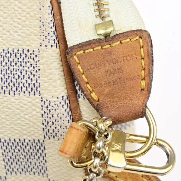 LOUIS VUITTON Eva 2Way Chain Shoulder Bag Damier Azur Leather WE N55214 10YF973 - Picture 13 of 15